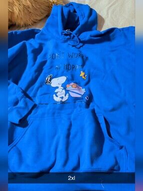 Blue Snoopy 'Don't Worry Be Hoppy' Hoodie